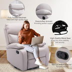 GNMLP2020 Swivel Rocker Recliner Chair Manual Small Space Nursery Living Room