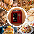 SEEDEEM 4 Slice Touch Screen Toaster LCD Display 7 Shade Settings Wide Slots 1800W