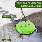 LidoDola 14 Inch Pressure Washer Surface Cleaner with Wheels for Concrete Patio Deck