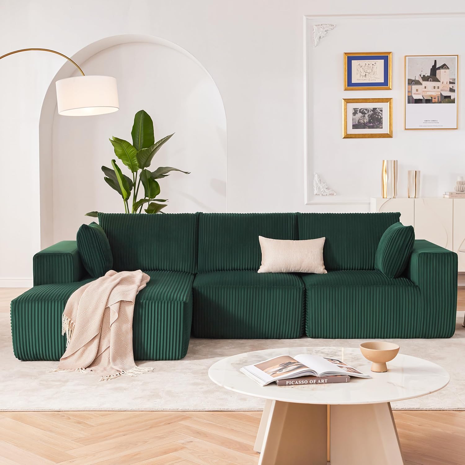 Weture 108" Modular Sectional Sofa Deep Seat Cloud L-Shape Couch with Chaise