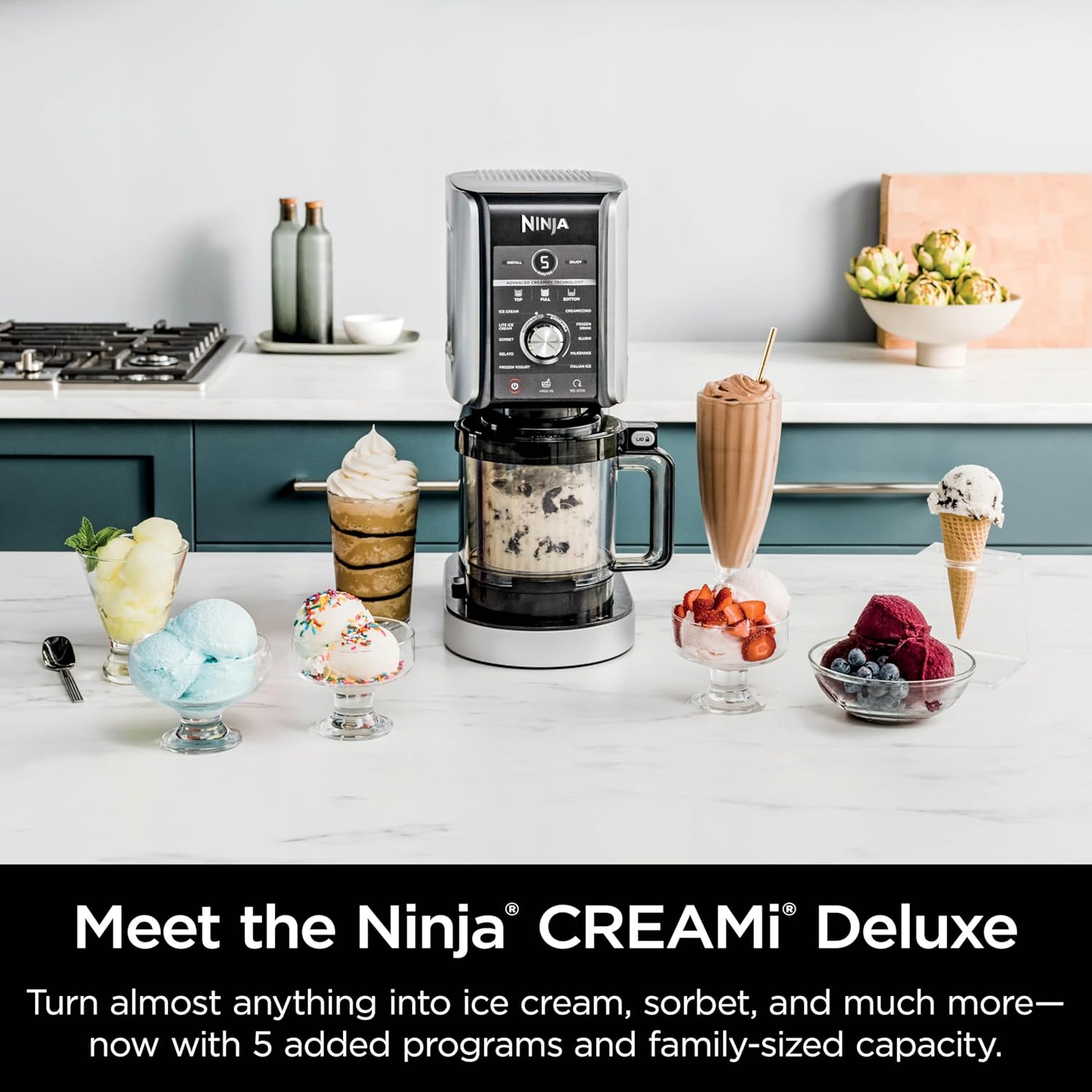Ninja Ice Cream Maker with 7 One Touch Programs for Gelato Milkshakes Sorbet Smoothie Bowls