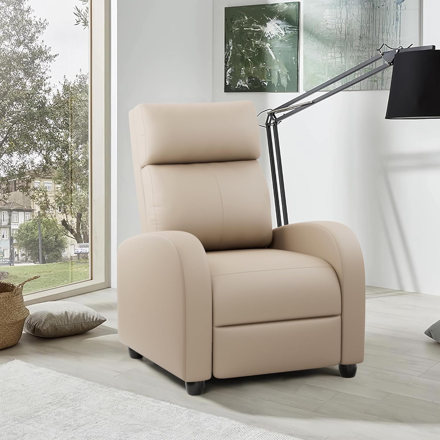 JUMMICO Adjustable Recliner Chair Thick Cushion Home Theater Sofa Living Room