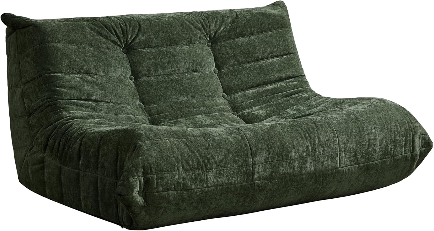 Hobestluk Giant Bean Bag Chair Memory Foam Faux Fur Sofa for Living Room