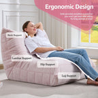 Hobestluk Giant Bean Bag Chair Memory Foam Faux Fur Sofa for Living Room