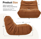 Hobestluk Giant Bean Bag Chair Memory Foam Faux Fur Sofa for Living Room