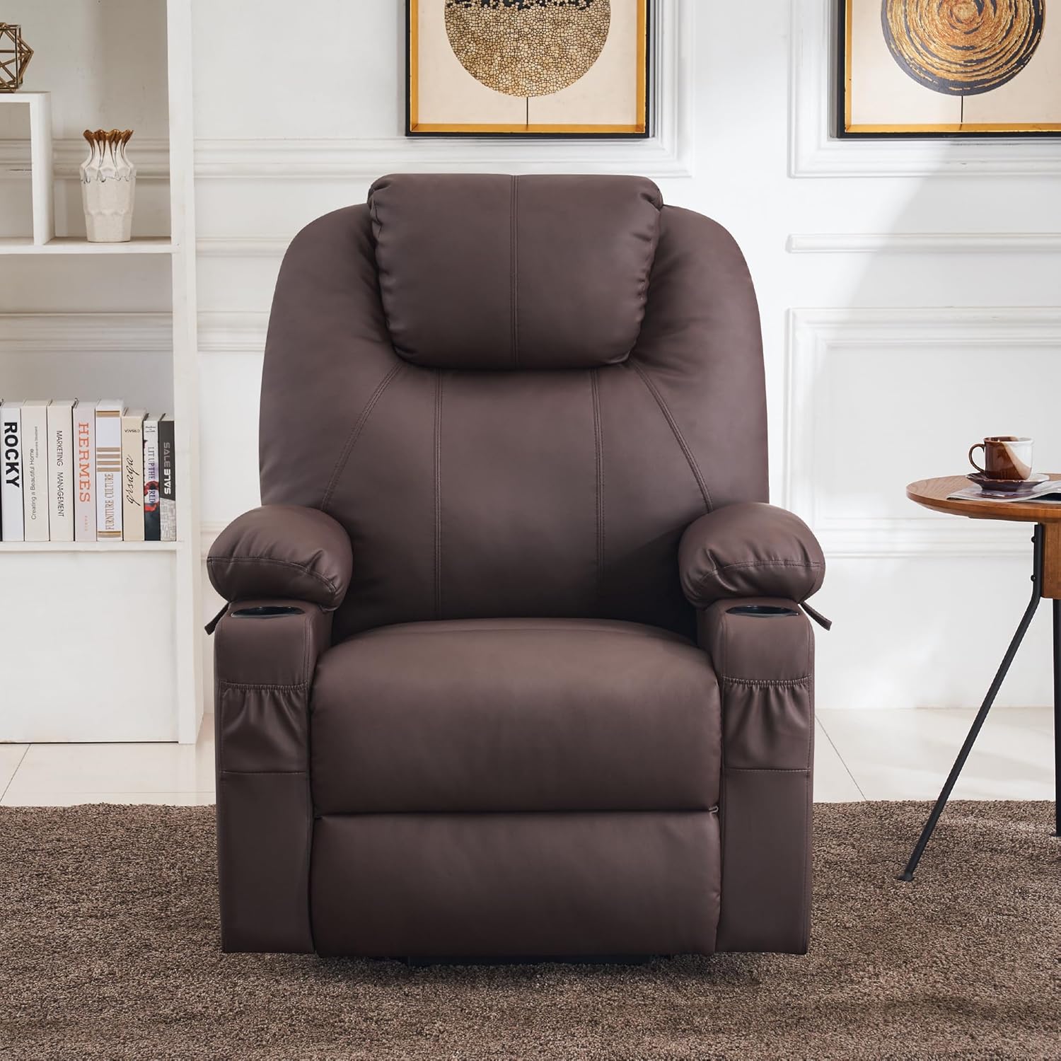 MCombo Electric Power Lift Recliner Massage Heat Chair for Elderly 3 Positions 2 Pockets USB