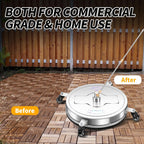 LidoDola 14 Inch Pressure Washer Surface Cleaner with Wheels for Concrete Patio Deck