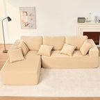 Afuson Boneless Sectional Sofa L Shape Deep Seat Cloud Couch Living Room