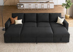 HONBAY Modular Sectional Sleeper Sofa L Shaped Couch with Pull Out Bed