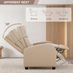 JUMMICO Adjustable Recliner Chair Home Theater Sofa with Thick Cushion