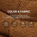Hobestluk Giant Bean Bag Chair Memory Foam Faux Fur Sofa for Living Room