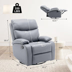 GNMLP2020 Swivel Rocker Recliner Chair Manual Small Space Nursery Living Room