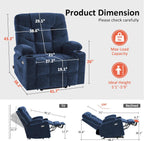 MCombo Power Lift Recliner Chair for Elderly with Extended Footrest Fabric