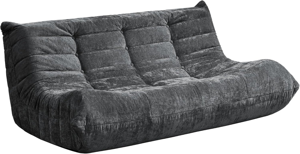 Hobestluk Giant Bean Bag Chair Memory Foam Faux Fur Sofa for Living Room