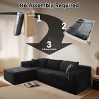 ovios Cloud Sectional Couch with L Shape Chaise Modern Modular Sofa