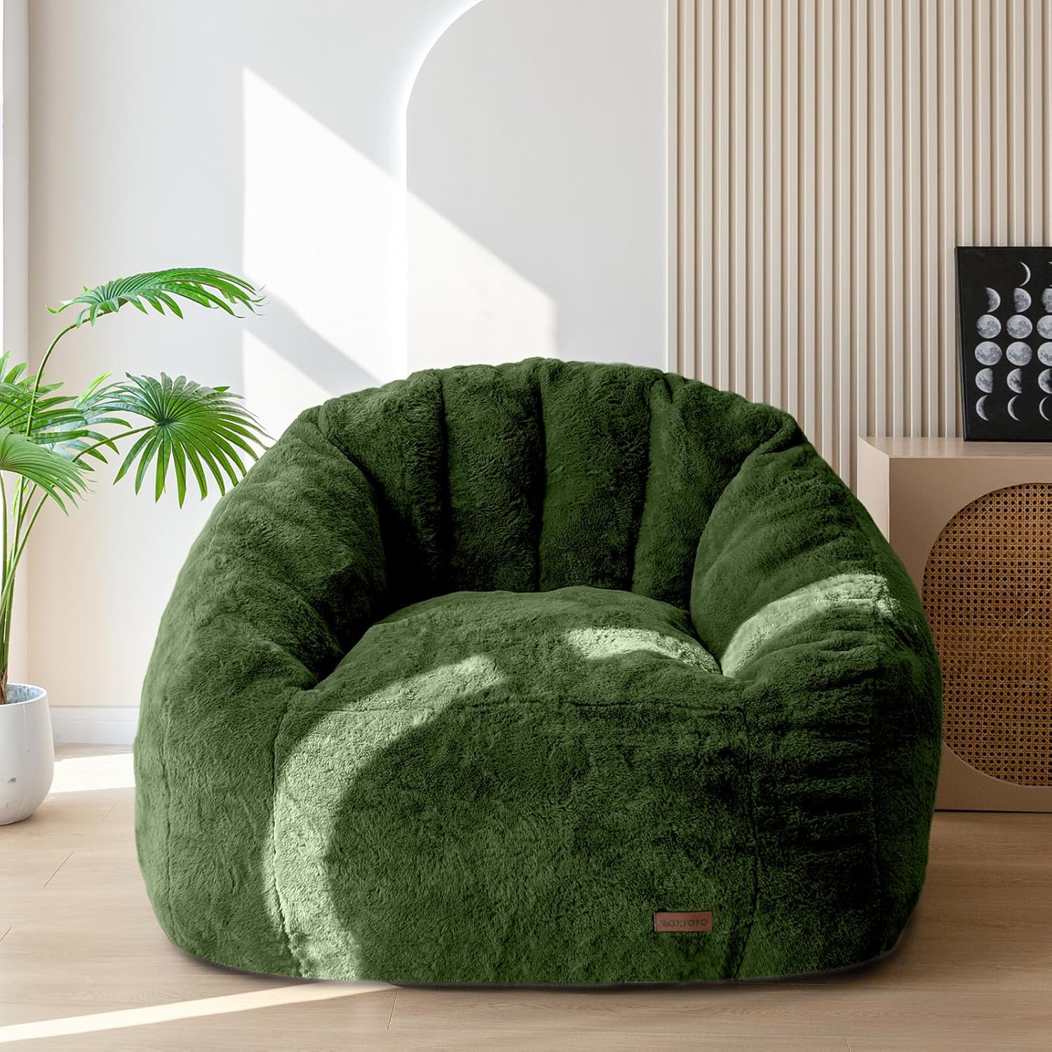 MAXYOYO Giant Bean Bag Chair Oversized Faux Fur Sofa for Adults Kids