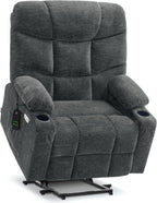 MCombo Power Lift Recliner Chair for Elderly with Extended Footrest Fabric