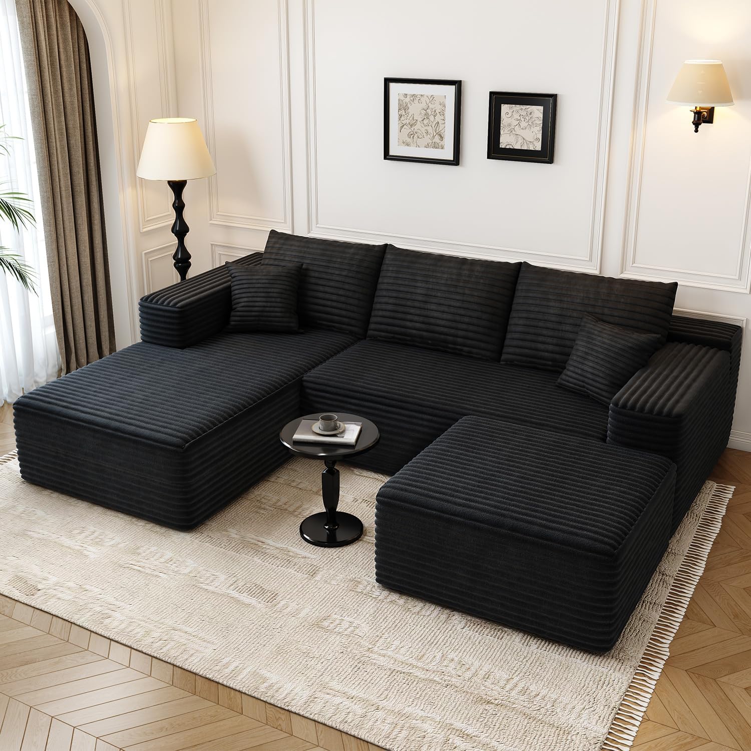 Settab Cloud Modular Sectional Sofa U Shaped Deep Seat Living Room Couch