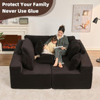 Afuson Boneless Sectional Sofa L Shape Deep Seat Cloud Couch Living Room