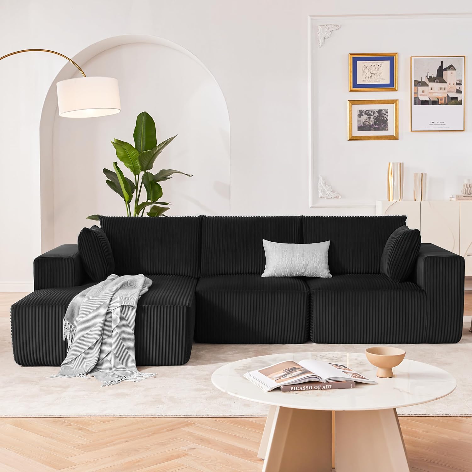 Weture 108" Modular Sectional Sofa Deep Seat Cloud L-Shape Couch with Chaise