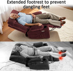 MCombo Power Lift Recliner Chair for Elderly with Extended Footrest Fabric