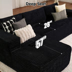 ovios Cloud Sectional Couch with L Shape Chaise Modern Modular Sofa