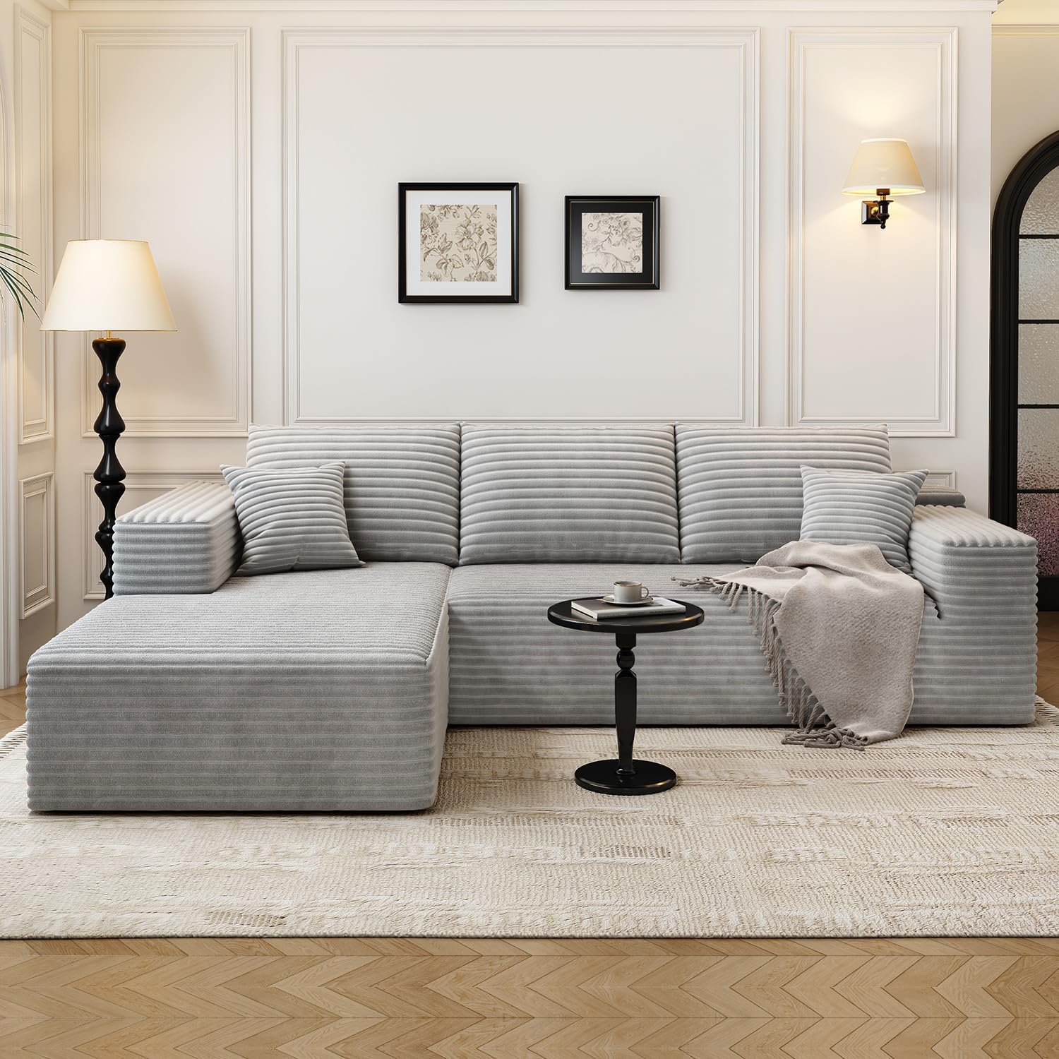 Settab Cloud Modular Sectional Sofa U Shaped Deep Seat Living Room Couch