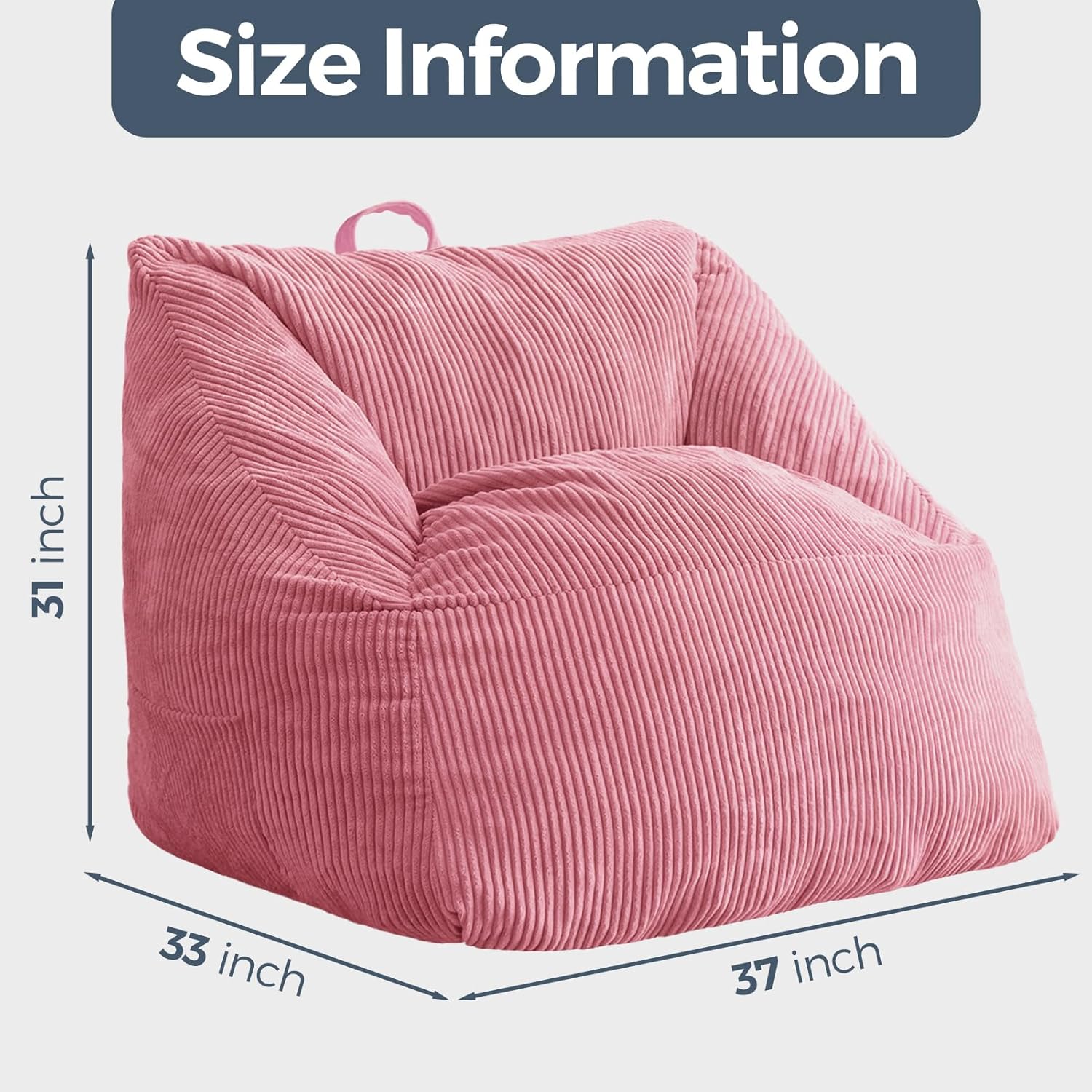 MAXYOYO Bean Bag Chair Floor Sofa with Handle and Pocket for Adults and Kids