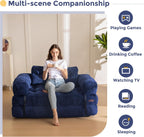 MAXYOYO L Shaped Folding Sofa Bed Convertible Sleeper with Pillow Armrest