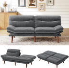 Marsail Futon Sofa Bed Convertible Corduroy Loveseat with Adjustable Backrest