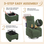 Yaheetech 360 Swivel Glider Chair Nursery Corduroy Rocking Nursing Chair with Pockets