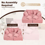 Afuson Boneless Sectional Sofa L Shape Deep Seat Cloud Couch Living Room