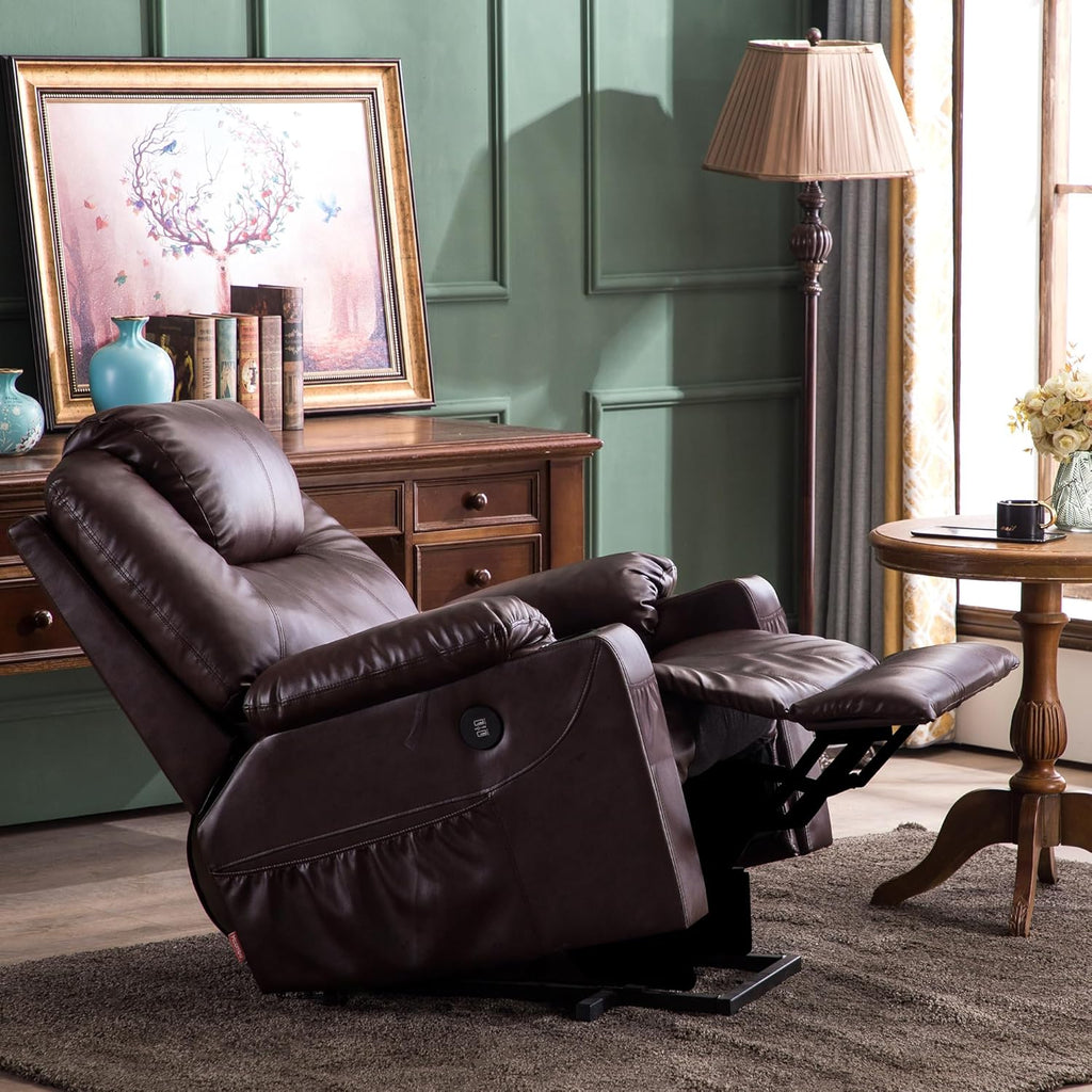 MCombo Electric Power Lift Recliner Massage Heat Chair for Elderly 3 Positions 2 Pockets USB
