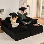 Afuson Boneless Sectional Sofa L Shape Deep Seat Cloud Couch Living Room
