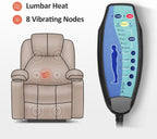 MCombo Power Lift Recliner Chair for Elderly with Heat Massage USB Cup Holders