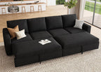 HONBAY Modular Sectional Sleeper Sofa L Shaped Couch with Pull Out Bed