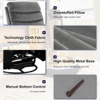 GNMLP2020 Swivel Rocker Recliner Chair Manual Small Space Nursery Living Room