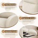 Homall Modern Recliner Chair PU Leather Padded Seat Single Sofa Home Theater