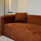 Acanva Luxury Velvet Sofa 3 Seater Modern Curved Back Couch for Living Room