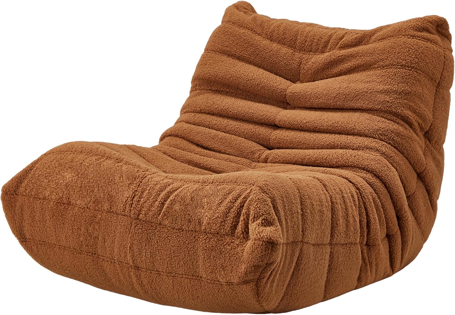 Hobestluk Giant Bean Bag Chair Memory Foam Faux Fur Sofa for Living Room