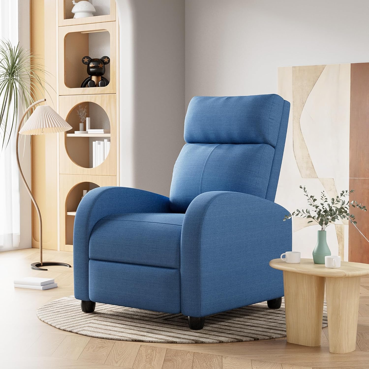 Homall Modern Recliner Chair PU Leather Padded Seat Single Sofa Home Theater