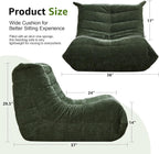 Hobestluk Giant Bean Bag Chair Memory Foam Faux Fur Sofa for Living Room