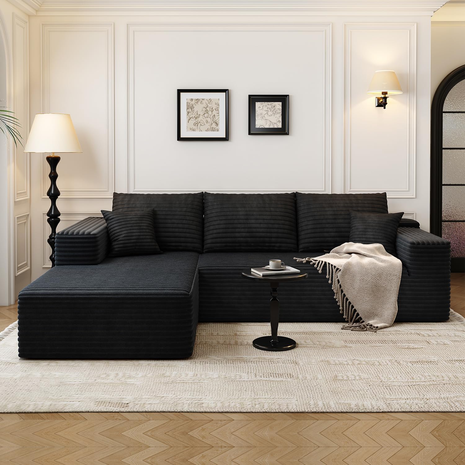 Settab Cloud Modular Sectional Sofa U Shaped Deep Seat Living Room Couch