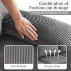 VINGLI 110 Sectional Couch U Shaped Sofa Set with Double Chaise Chenille Fabric