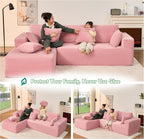Afuson Boneless Sectional Sofa L Shape Deep Seat Cloud Couch Living Room