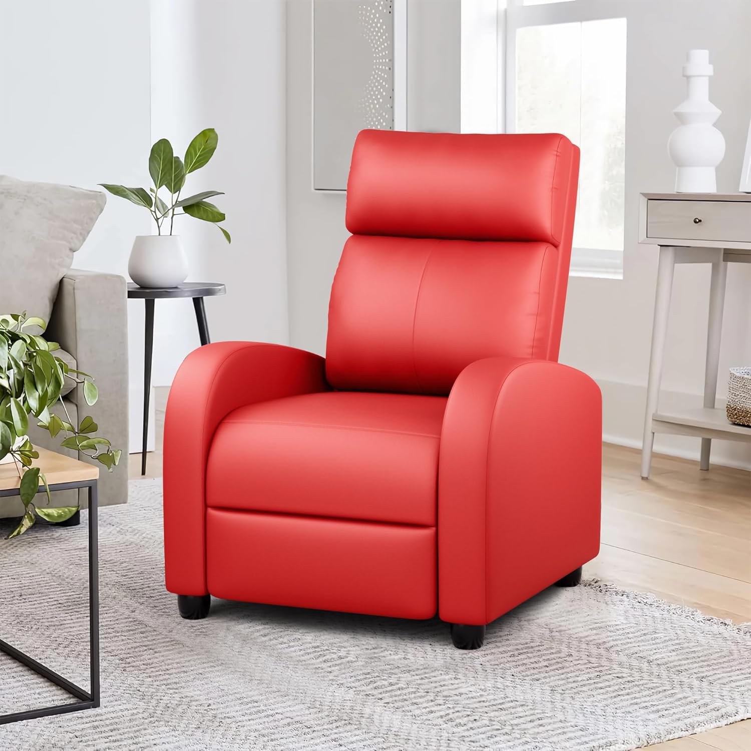 JUMMICO Adjustable Recliner Chair Thick Cushion Home Theater Sofa Living Room
