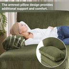 VINGLI 110 Sectional Couch U Shaped Sofa Set with Double Chaise Chenille Fabric