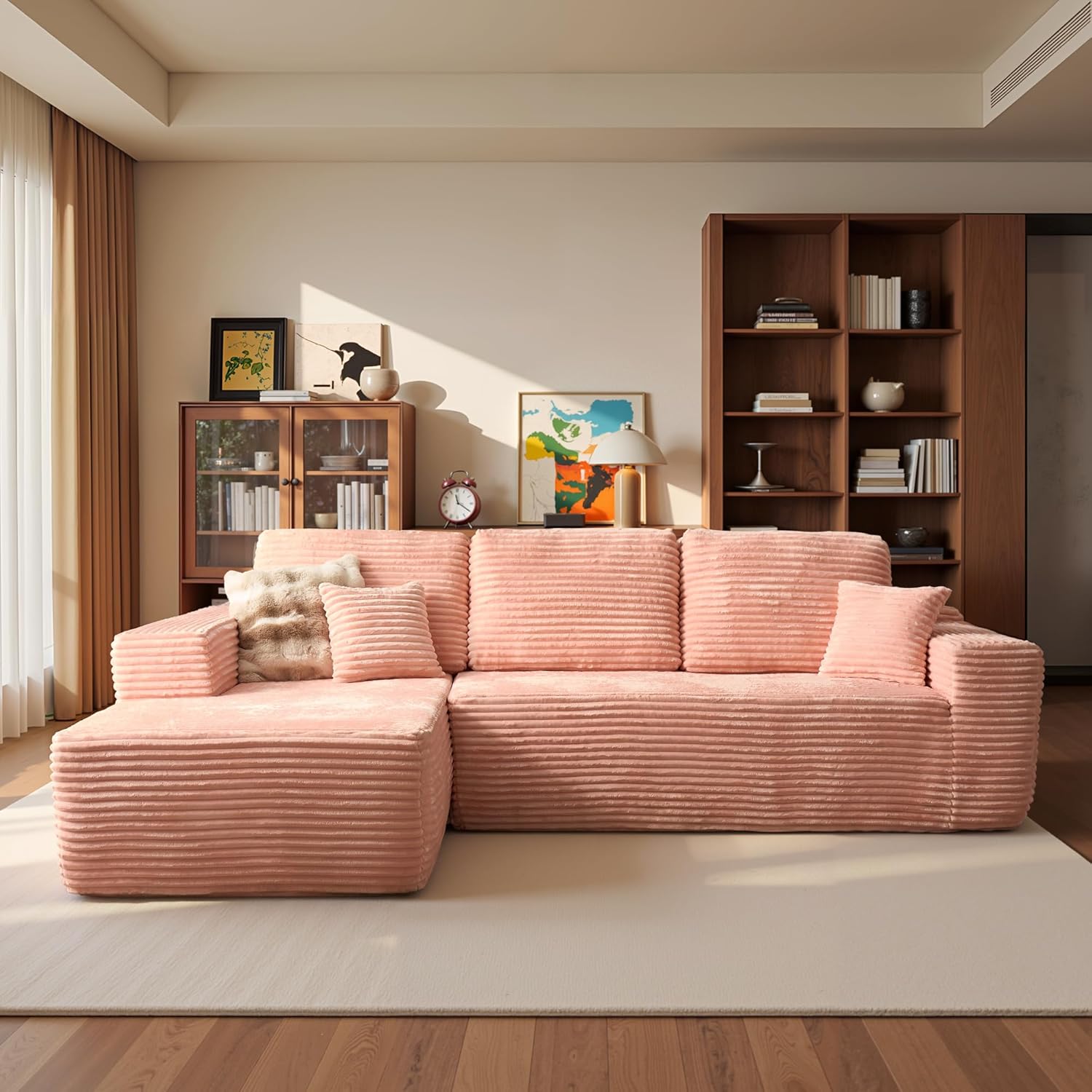 ovios Cloud Sectional Couch with L Shape Chaise Modern Modular Sofa