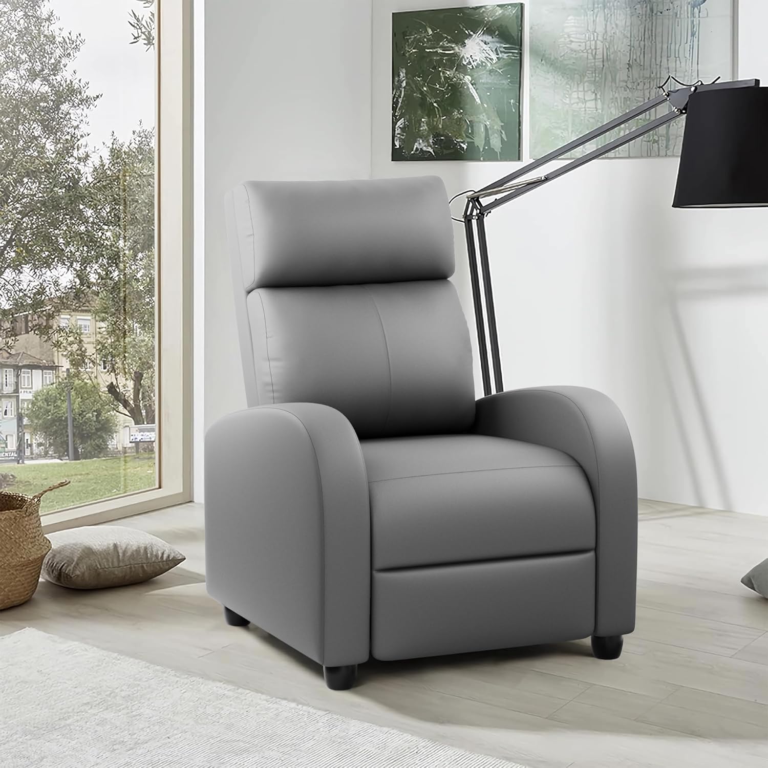 JUMMICO Adjustable Recliner Chair Thick Cushion Home Theater Sofa Living Room