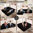 ovios Cloud Sectional Couch with L Shape Chaise Modern Modular Sofa